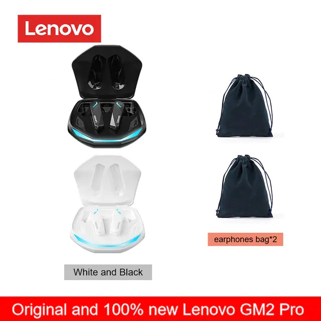 Lenovo – écouteurs sans fil Bluetooth GM2 Pro 5.3, oreillettes d'origine, faible latence, appel HD, casque de jeu double Mode avec micro 