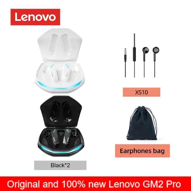 Lenovo – écouteurs sans fil Bluetooth GM2 Pro 5.3, oreillettes d'origine, faible latence, appel HD, casque de jeu double Mode avec micro 