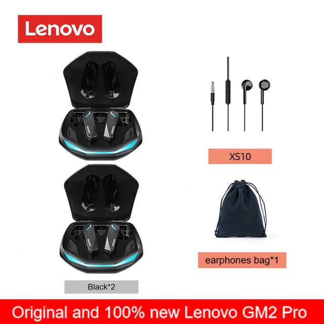 Original Lenovo GM2 Pro 5.3 Earphone Bluetooth Wireless Earbuds Low Latency Headphones HD Call Dual Mode Gaming Headset With Mic