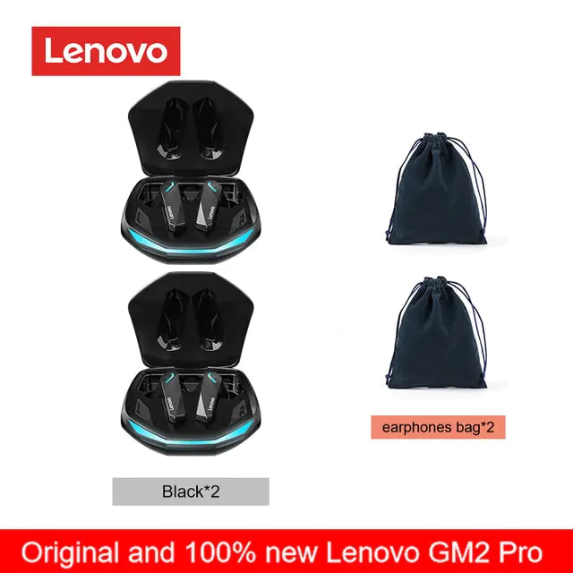 Lenovo – écouteurs sans fil Bluetooth GM2 Pro 5.3, oreillettes d'origine, faible latence, appel HD, casque de jeu double Mode avec micro 