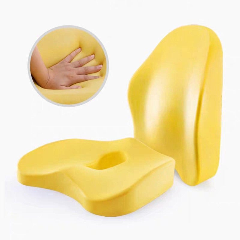 Coussin de siège en mousse à mémoire de forme et oreiller orthopédique